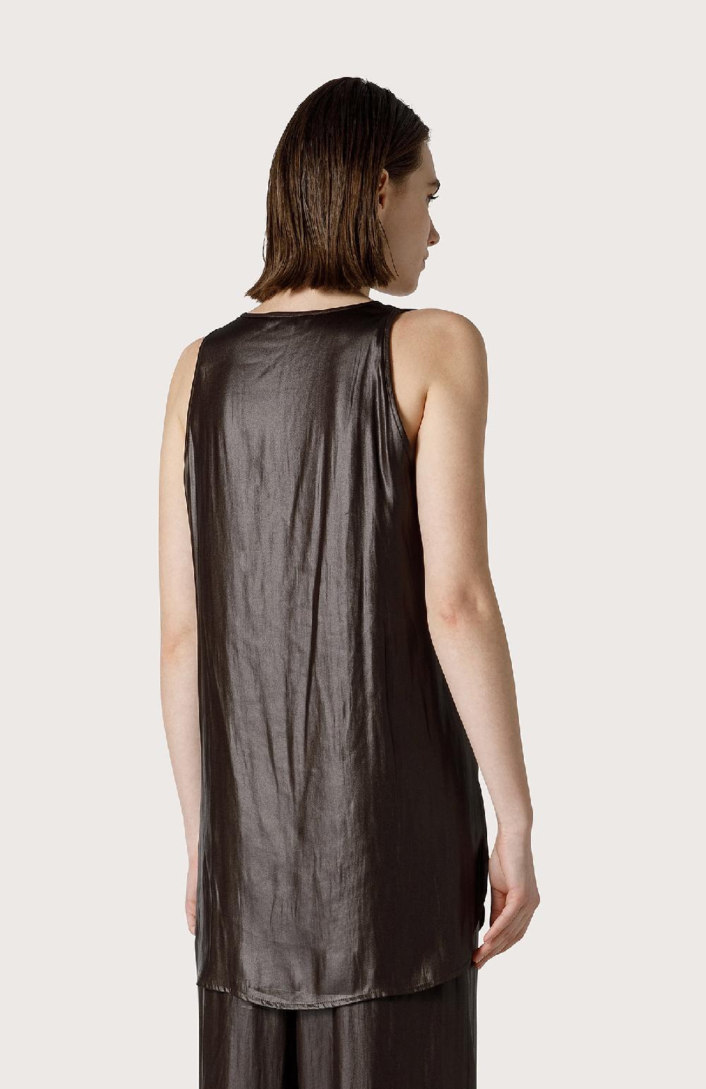 Seventy Top smanicato effetto pelle - Col. Marrone Latest fashion