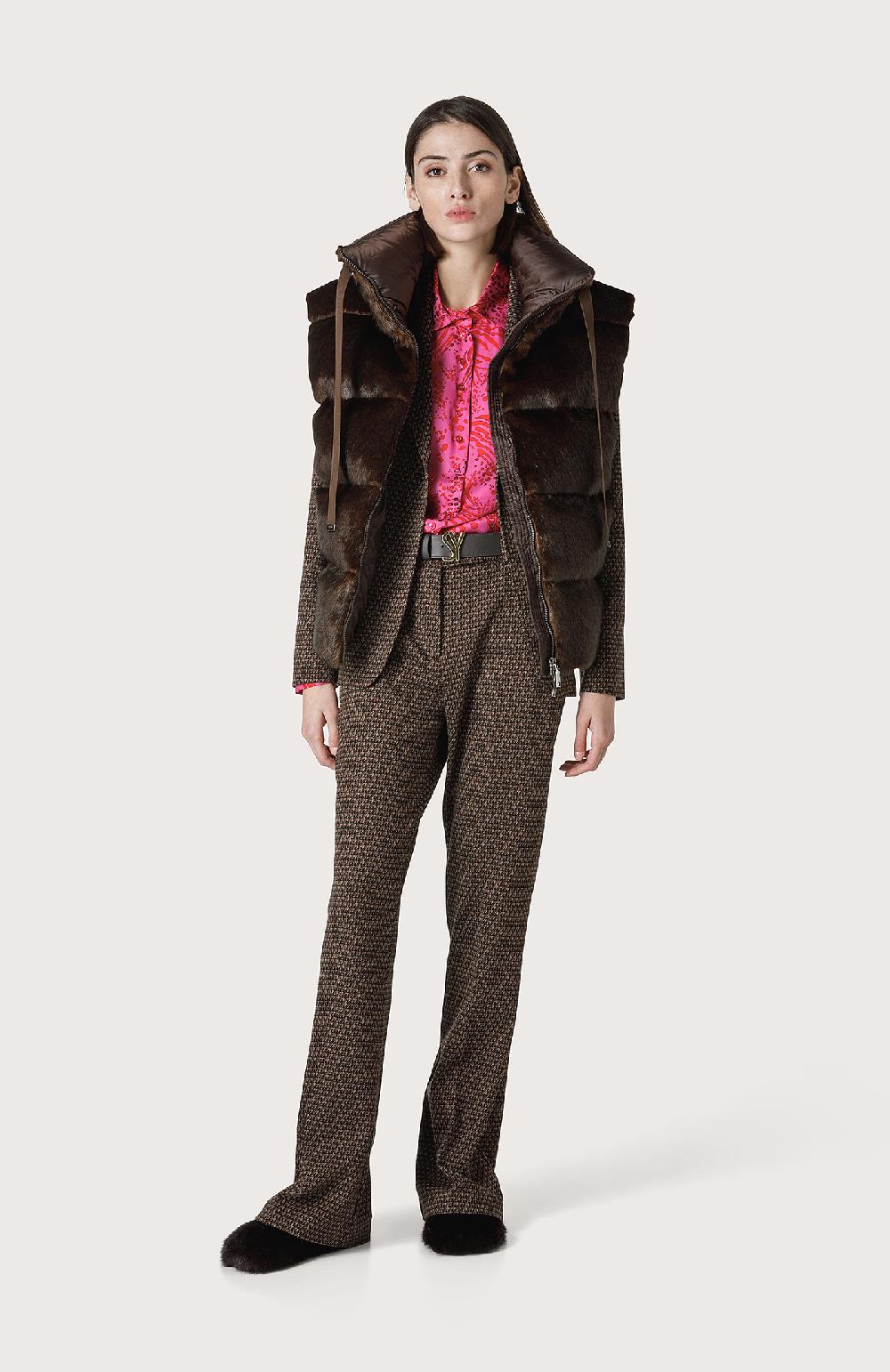 Seventy Gilet maxi collo imbottito - Col. Marrone Liquidazione