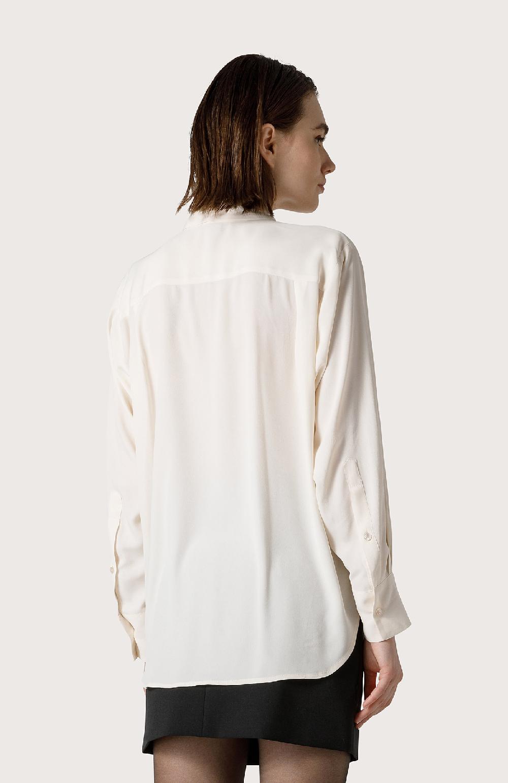 Seventy Camicia in crêpe di misto seta - Col. Bianco Sconti VIP