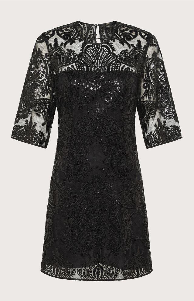 Seventy Abito in pizzo ricamato con sottoveste - Col. Nero Offerta settimanale