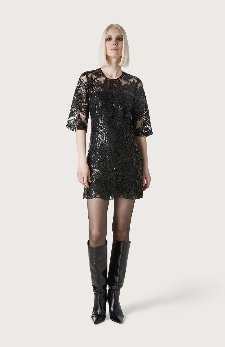 Seventy Abito in pizzo ricamato con sottoveste - Col. Nero Offerta settimanale