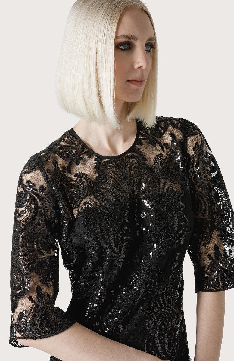Seventy Abito in pizzo ricamato con sottoveste - Col. Nero Offerta settimanale