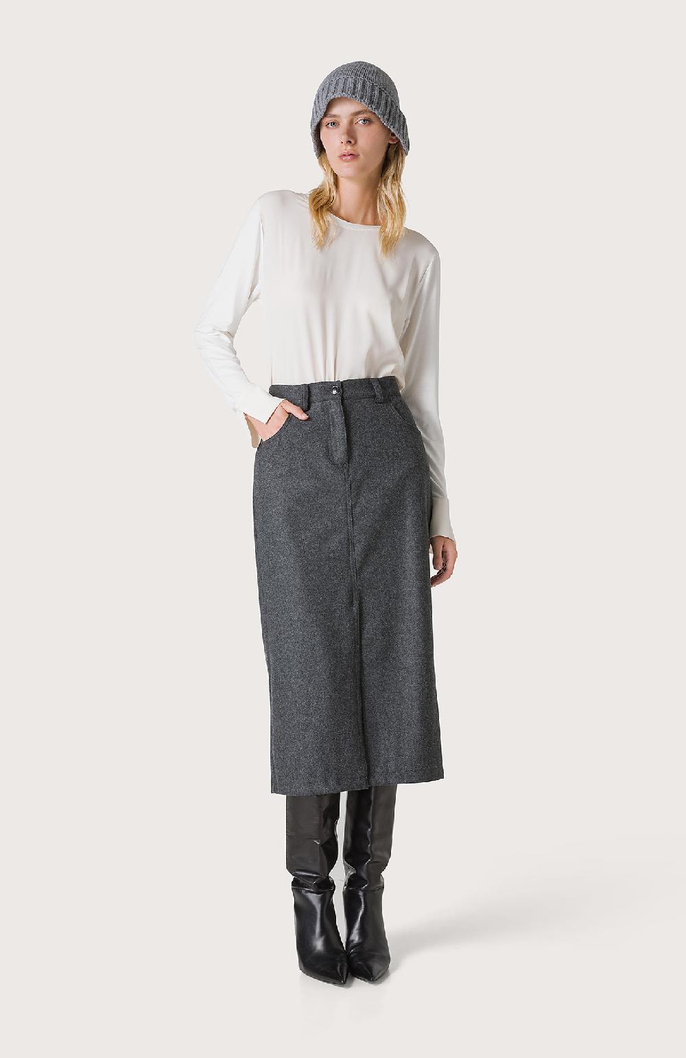 Seventy Gonna con vita stile jeans - Col. Grigio