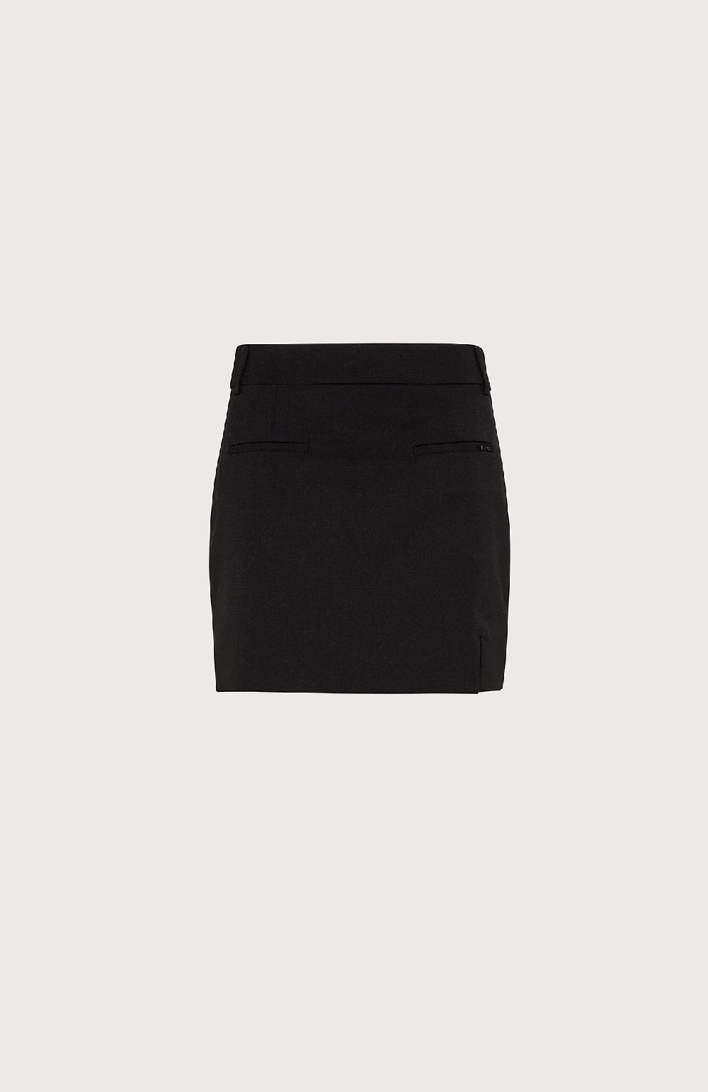 Seventy Mini gonna in lana stretch - Col. Nero