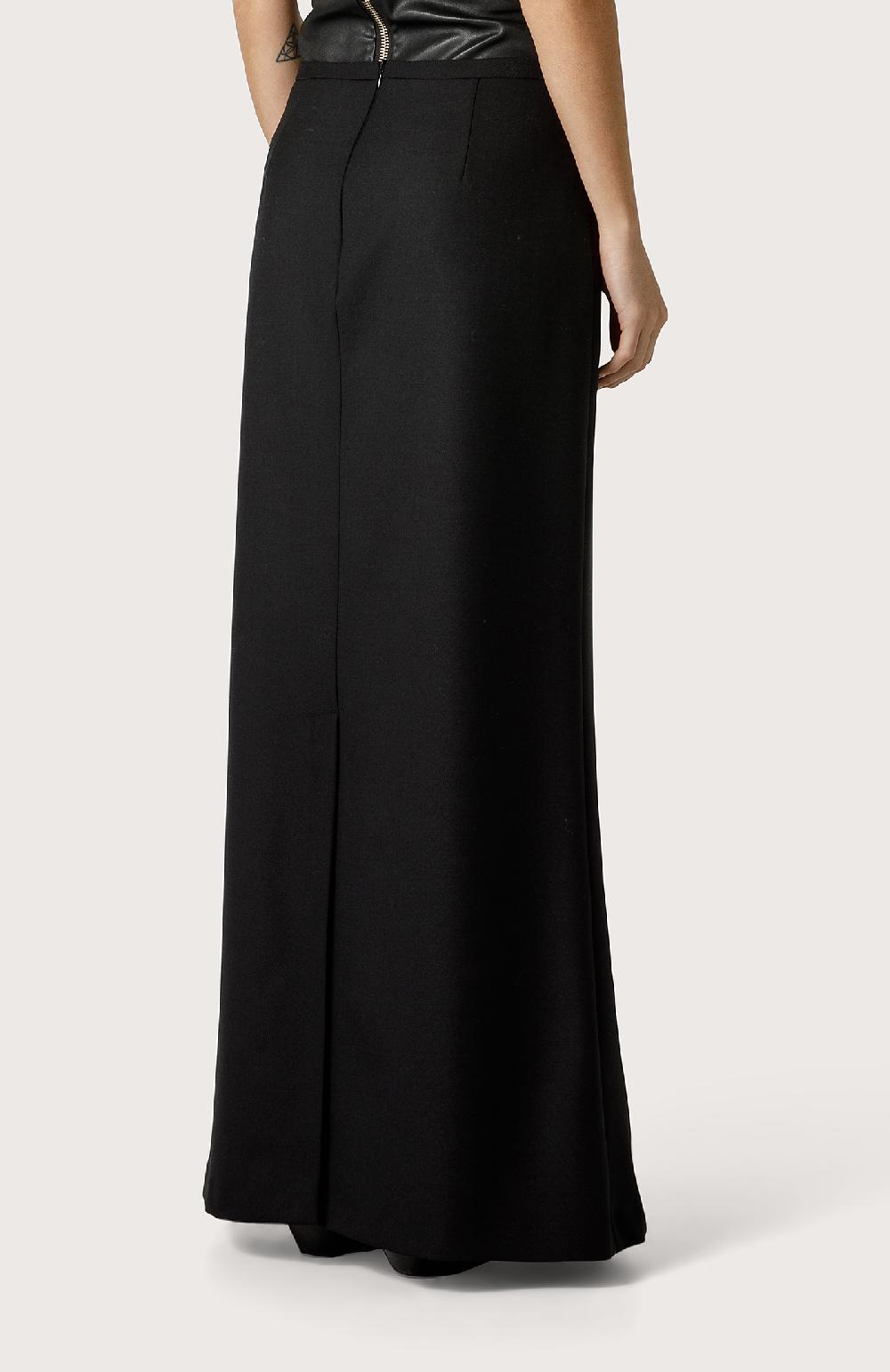 Seventy Gonna lunga in lana stretch - Col. Nero Promozione temporanea