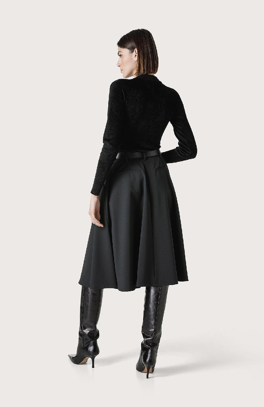 Seventy Gonna godet a mezza ruota - Col. Nero Fino al 60% di sconto