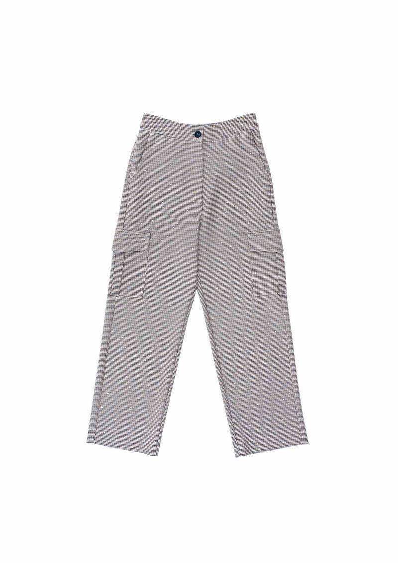 Shirtaporter Pant Cargo in Pied-de-Poule Consegna Veloce