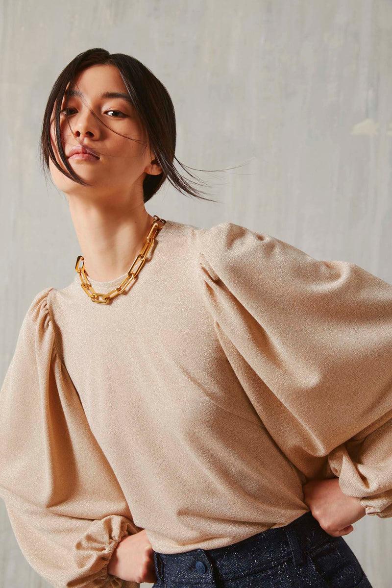 Shirtaporter Maglia con Maniche Balloon