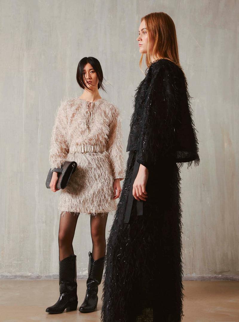 Shirtaporter ABITO CORTO PIUME LUREX Liquidazione