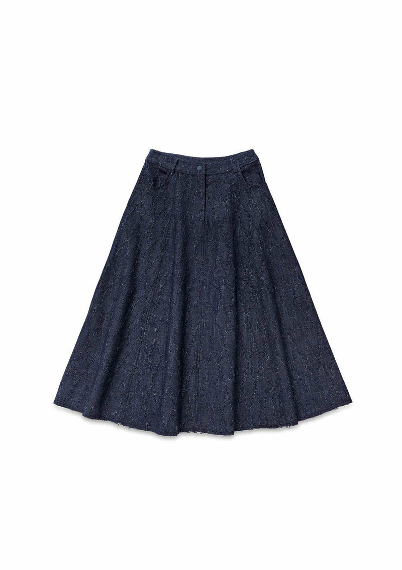 Shirtaporter Gonna in Denim Jacquard Moda