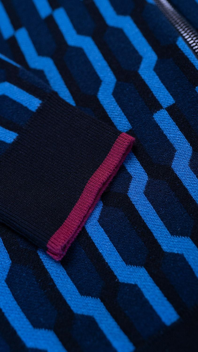 Stories Milano BOMBER ZIP – MONOGRAM OBSESSION – OCEAN Offerta esclusiva