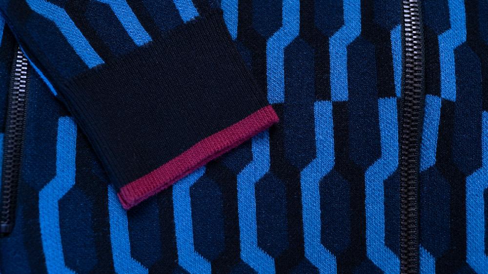 Stories Milano BOMBER ZIP – MONOGRAM OBSESSION – OCEAN Offerta esclusiva