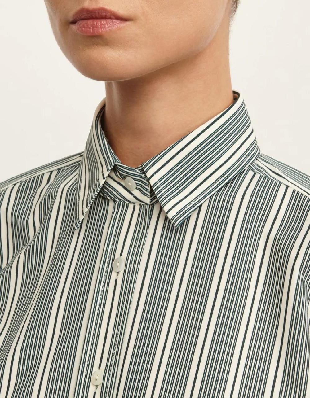 Xacus Camicia Verde bottiglia Active Righe Enormi risparmi