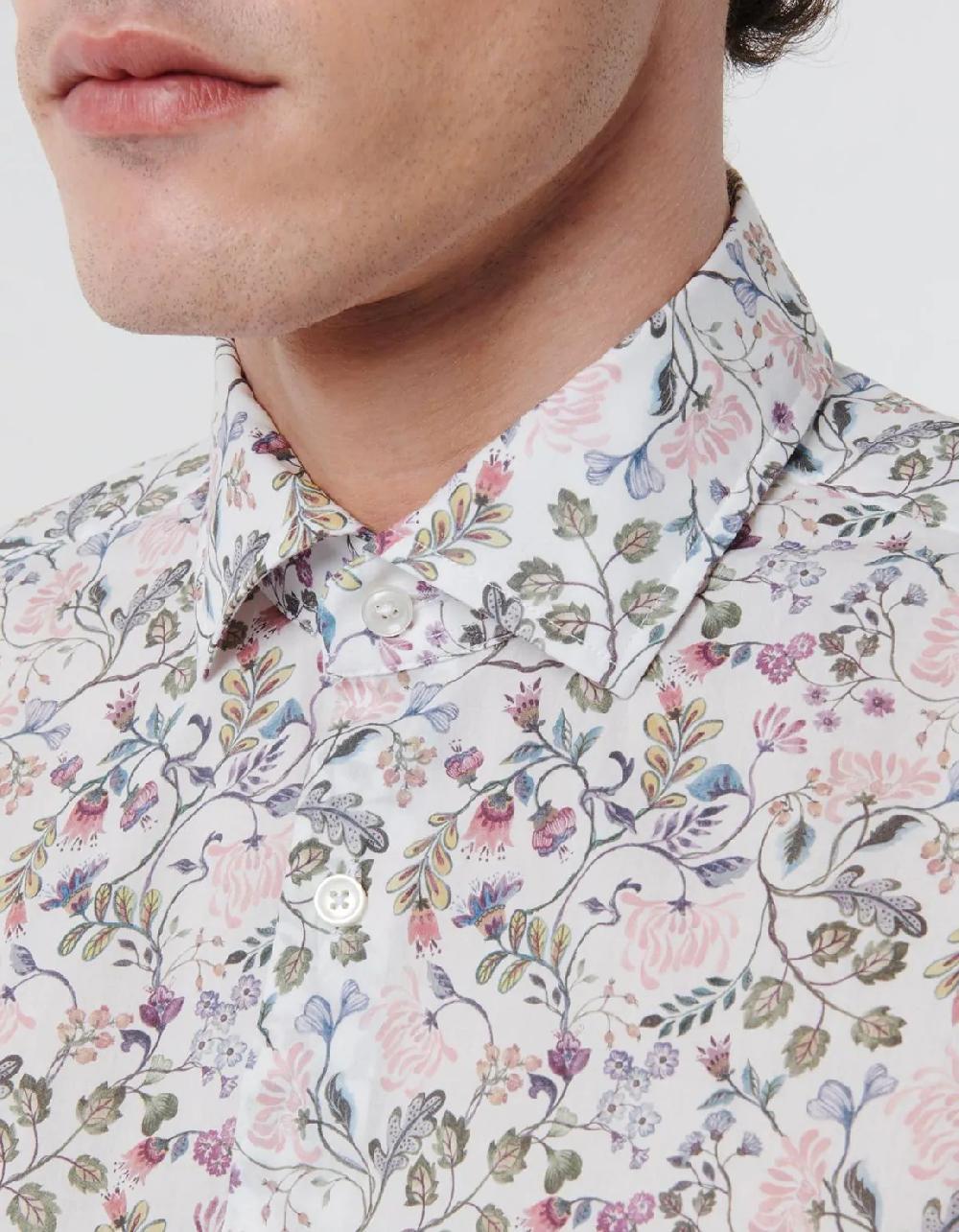 Xacus Camicia Collo francese piccolo Fantasia Popeline Multicolor Offerta per la Festa della Mamma