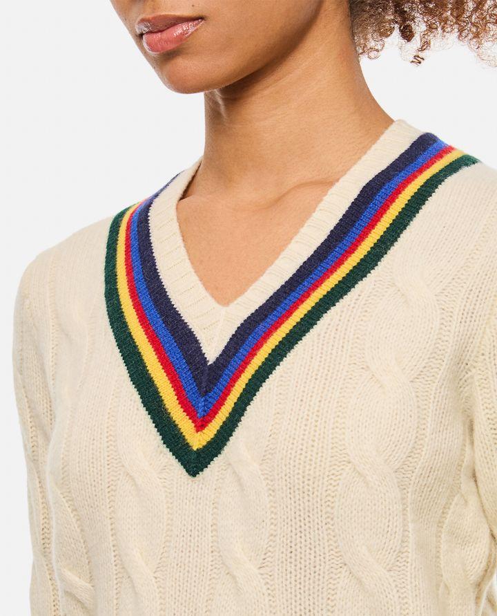 Polo Ralph Lauren MAGLIA A V CON TRECCE Fino Al -60%
