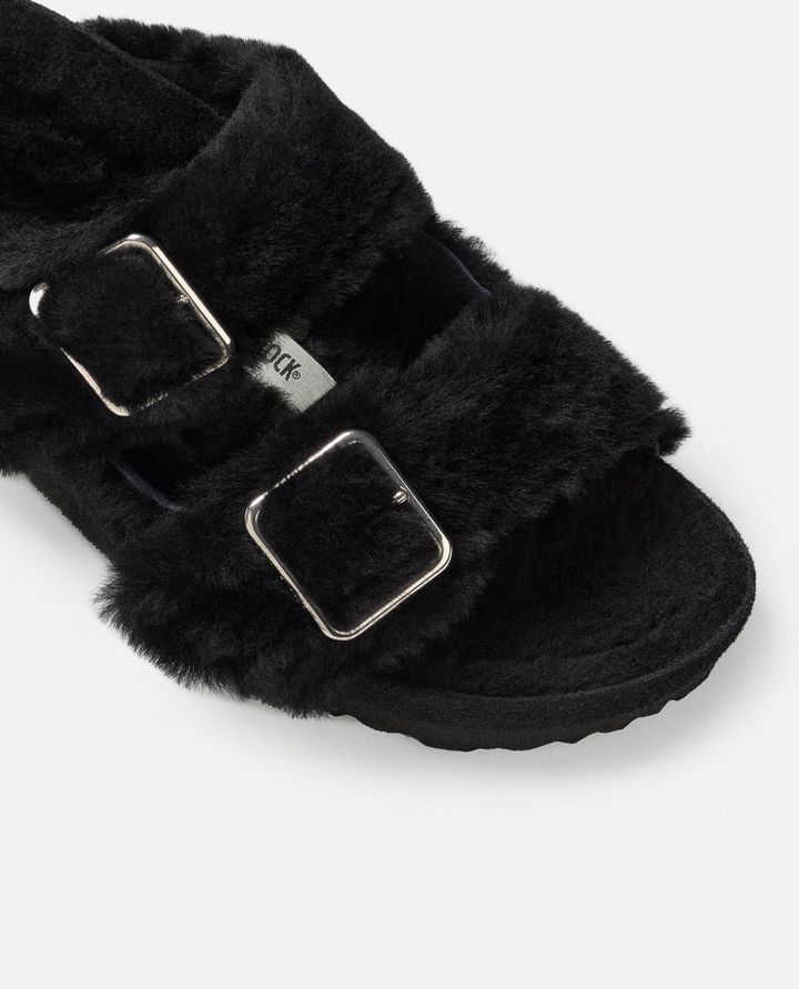 Birkenstock 1774 SANDALI ARIZONA SHEARLING BIG BUCKLE NERI DA DONNA BIRKENSTOCK 1774 Nuovo