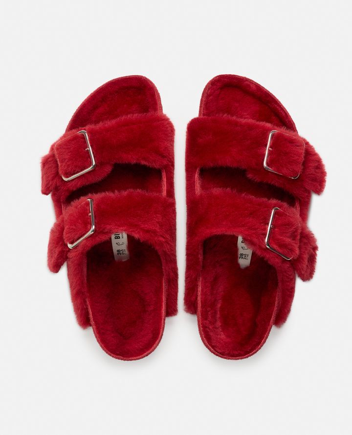 Birkenstock 1774 SANDALI ARIZONA SHEARLING BIG BUCKLE ROSSI DA DONNA - BIRKENSTOCK 1774 Qualità