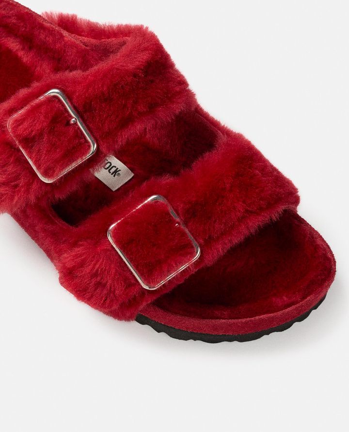 Birkenstock 1774 SANDALI ARIZONA SHEARLING BIG BUCKLE ROSSI DA DONNA - BIRKENSTOCK 1774 Qualità