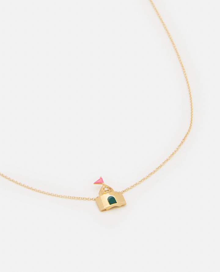 Aliita COLLANA IN ORO 9K CASTILLO SMALTATO E BRILLANTE Officina