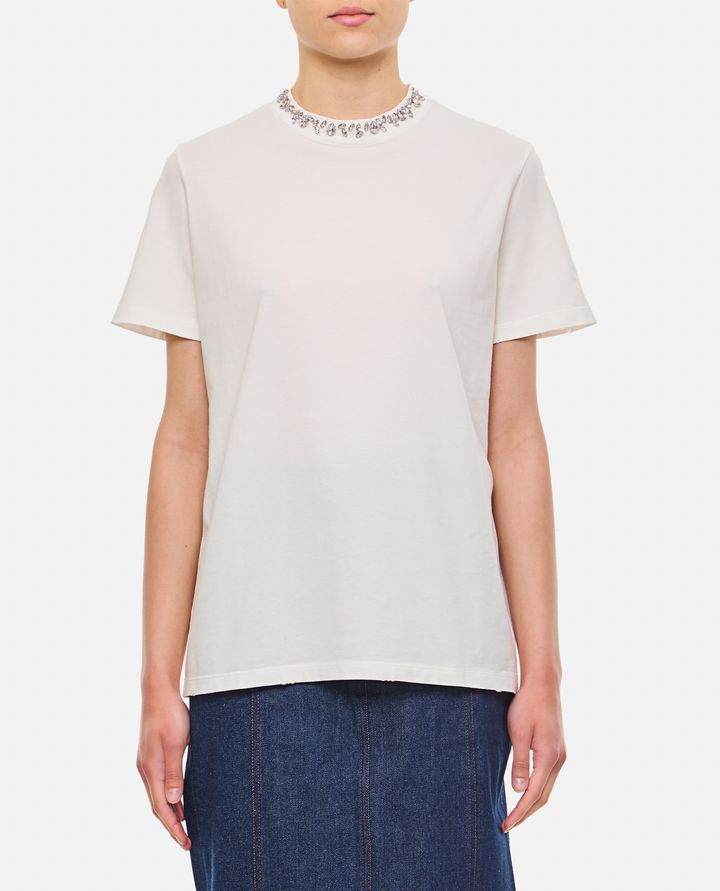 Golden Goose T-SHIRT REGOLARE IN COTONE CON RICAMI