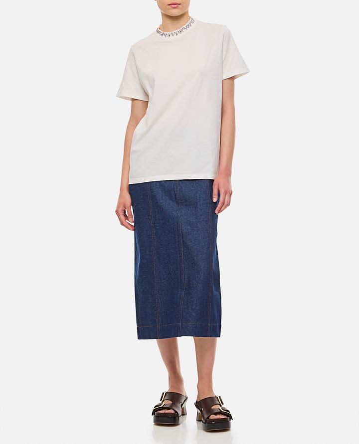 Golden Goose T-SHIRT REGOLARE IN COTONE CON RICAMI 50% di sconto per tempo limitato