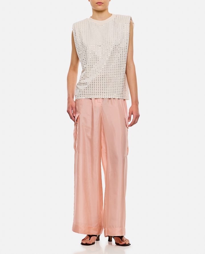Golden Goose T-SHIRT CON CRISTALLI CON SPALLE IMBOTTITE Offerta Anniversario