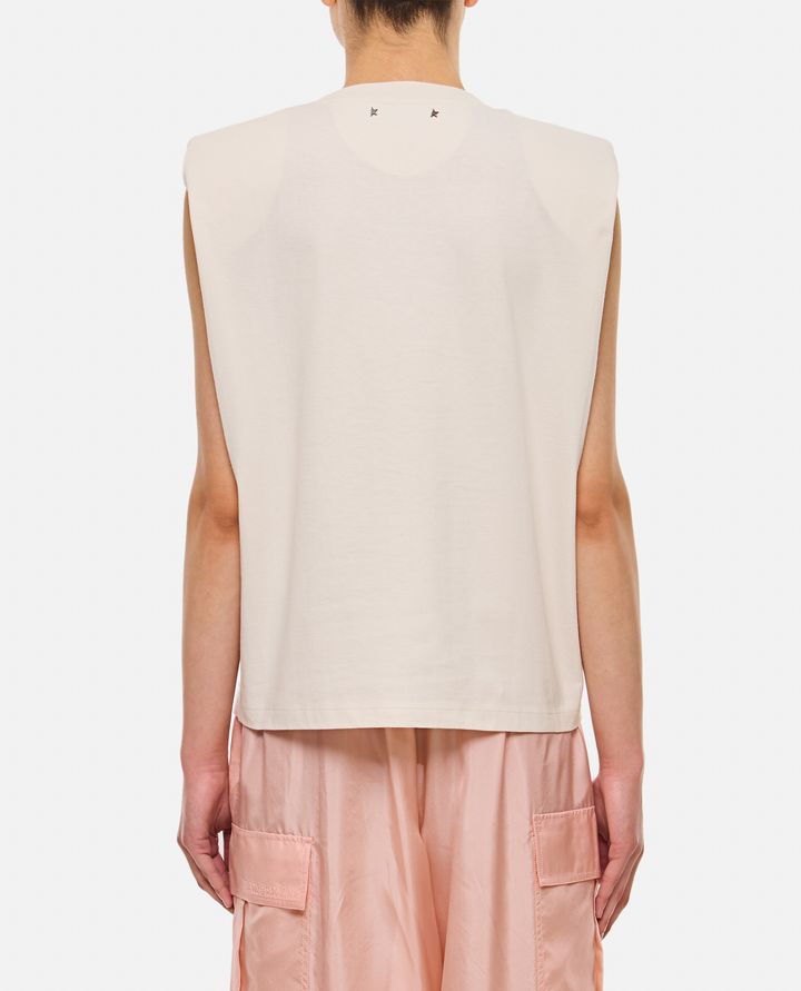 Golden Goose T-SHIRT CON CRISTALLI CON SPALLE IMBOTTITE Offerta Anniversario
