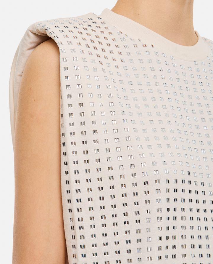 Golden Goose T-SHIRT CON CRISTALLI CON SPALLE IMBOTTITE Offerta Anniversario