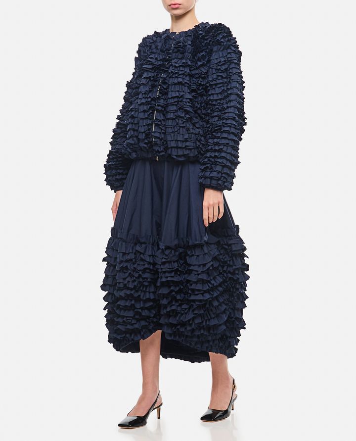 Molly Goddard ISLA GONNA CON VOLANT IN TAFFETÀ Black Friday Prezzi