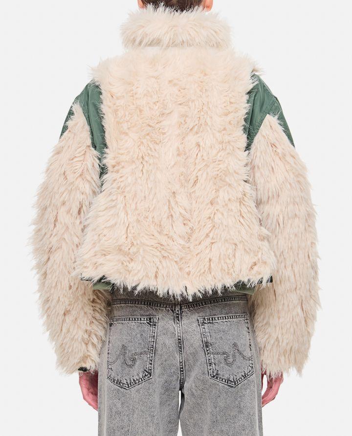 Sacai BOMBER CON INSERTI IN ECOPELLICCIA In Linea