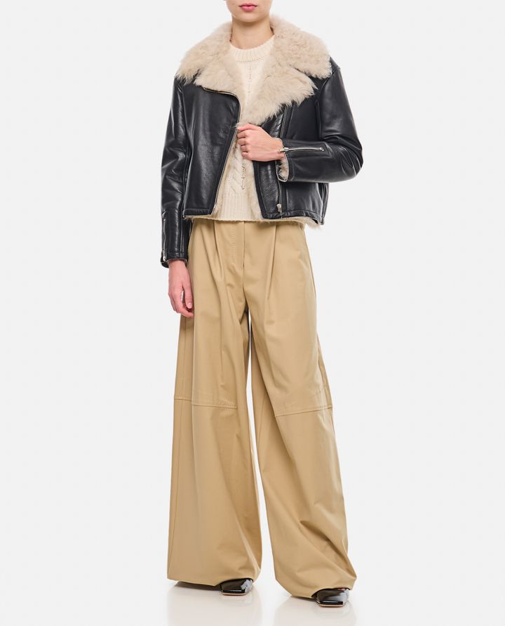 Durazzi Milano GIACCA BIKER IN SHEARLING Nuovo