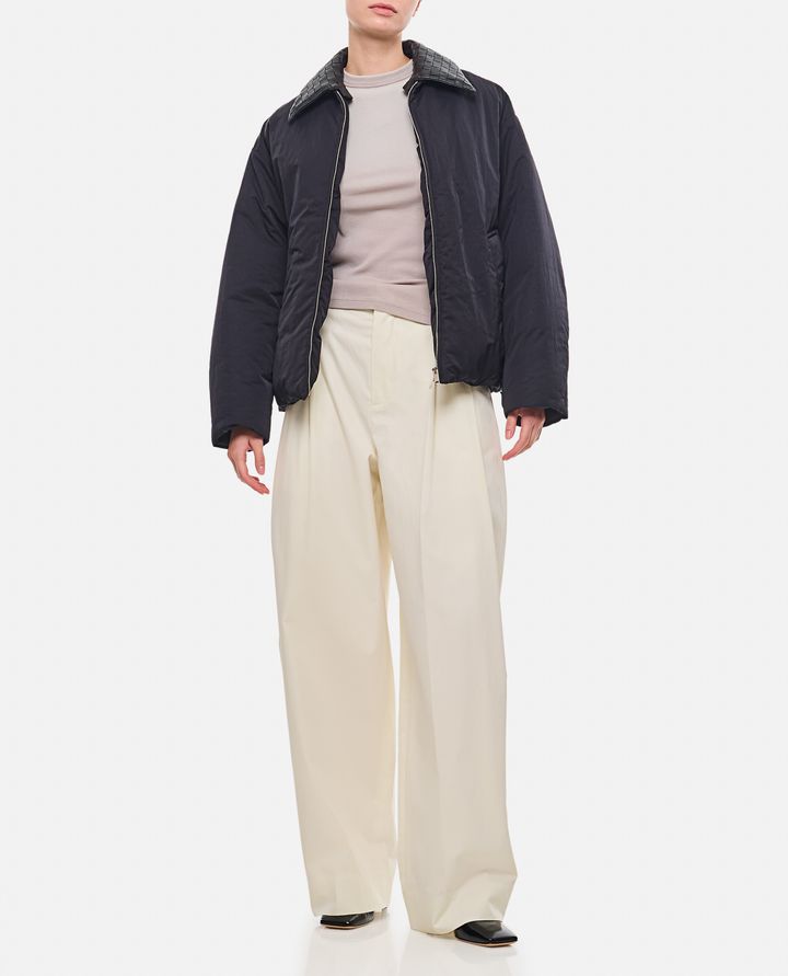 Bottega Veneta PANTALONI IN COTONE A GAMBA LARGA Comprare a buon mercato