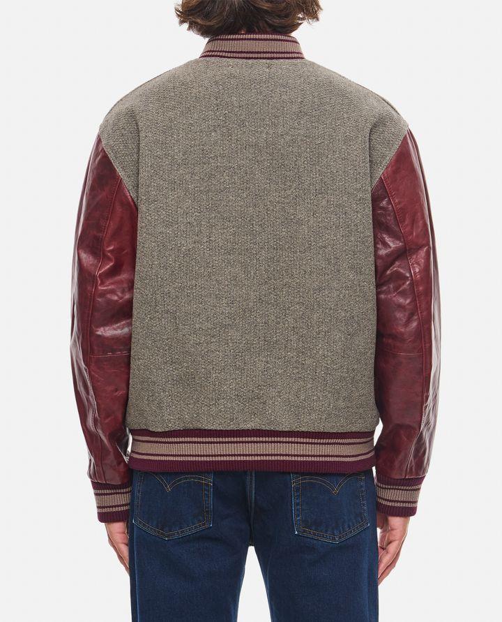 Golden Goose BOMBER VARSITY CON MANICHE IN PELLE Offerta migliore