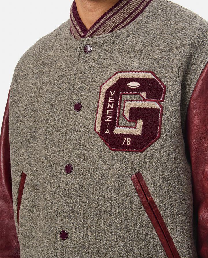 Golden Goose BOMBER VARSITY CON MANICHE IN PELLE Offerta migliore