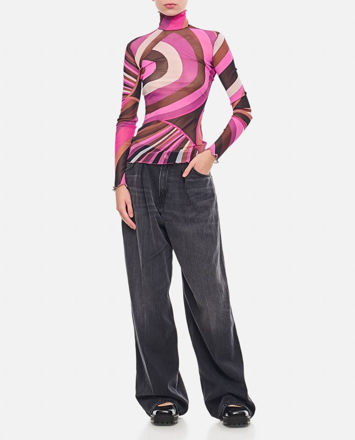 Emilio Pucci T-SHIRT MANICA LUNGA IN TULLE Discount Store per i nuovi prodotti