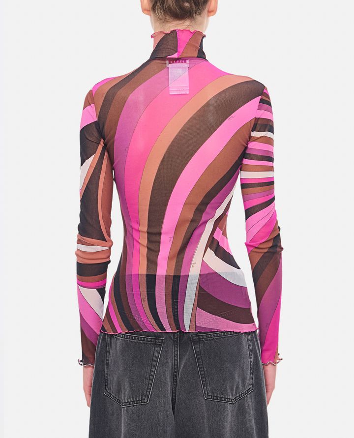 Emilio Pucci T-SHIRT MANICA LUNGA IN TULLE Discount Store per i nuovi prodotti