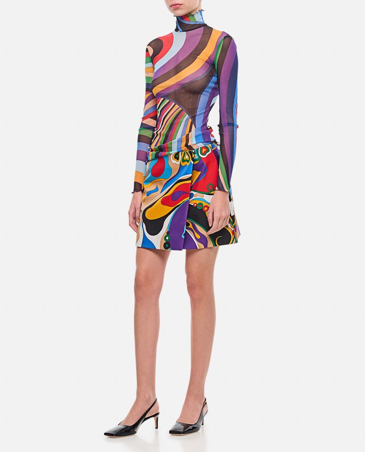 Emilio Pucci GONNA IN TWILL DI SETA Super sconto