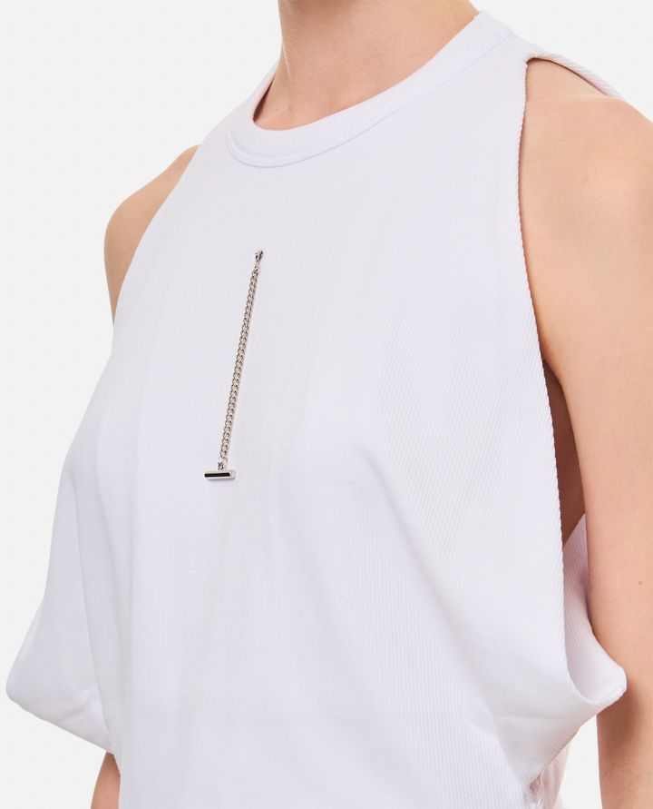 Alexander McQueen TOP IN COTONE SMANICATO Qualità