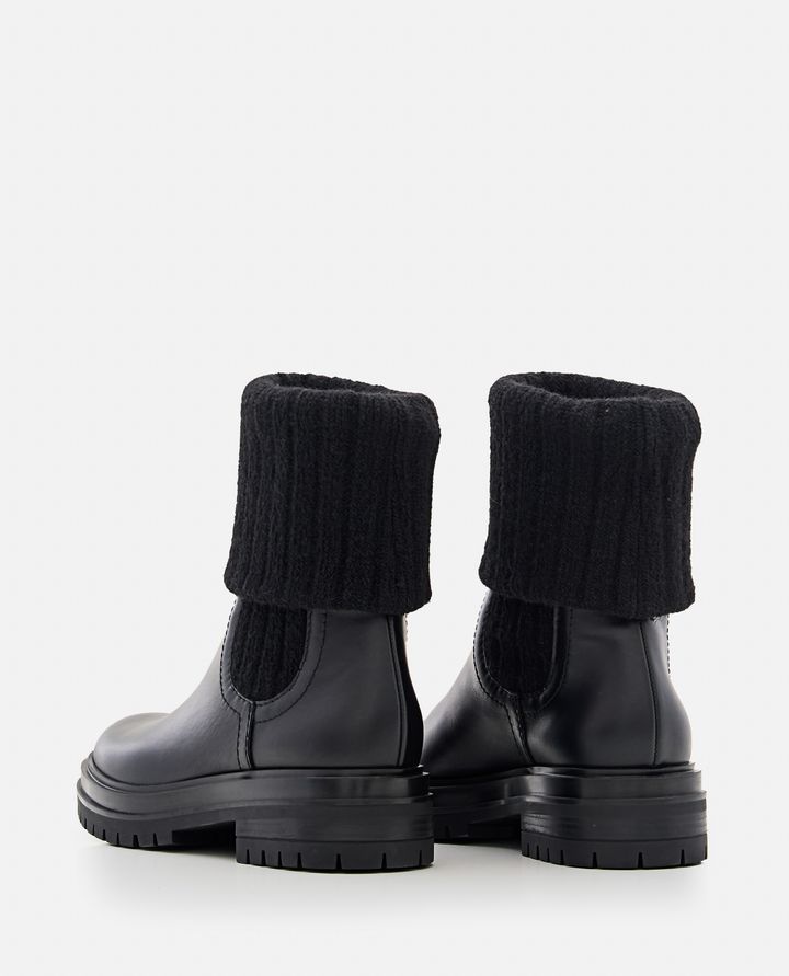 Gianvito Rossi STIVALETTI IN PELLE E MAGLIA Vendita Calda