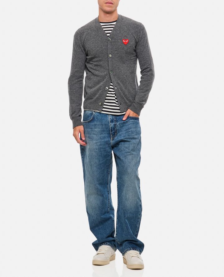 Comme Des Garçons Play CARDIGAN CON LOGO Offerta Anniversario