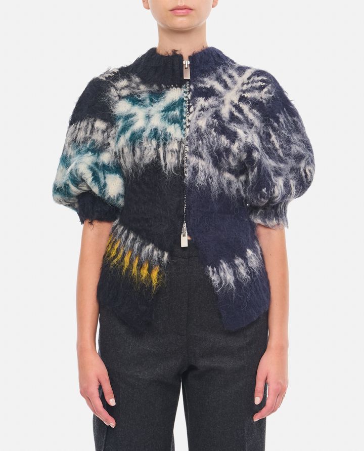 Sacai MAGLIA PATTERN CON ZIP Offerta settimanale