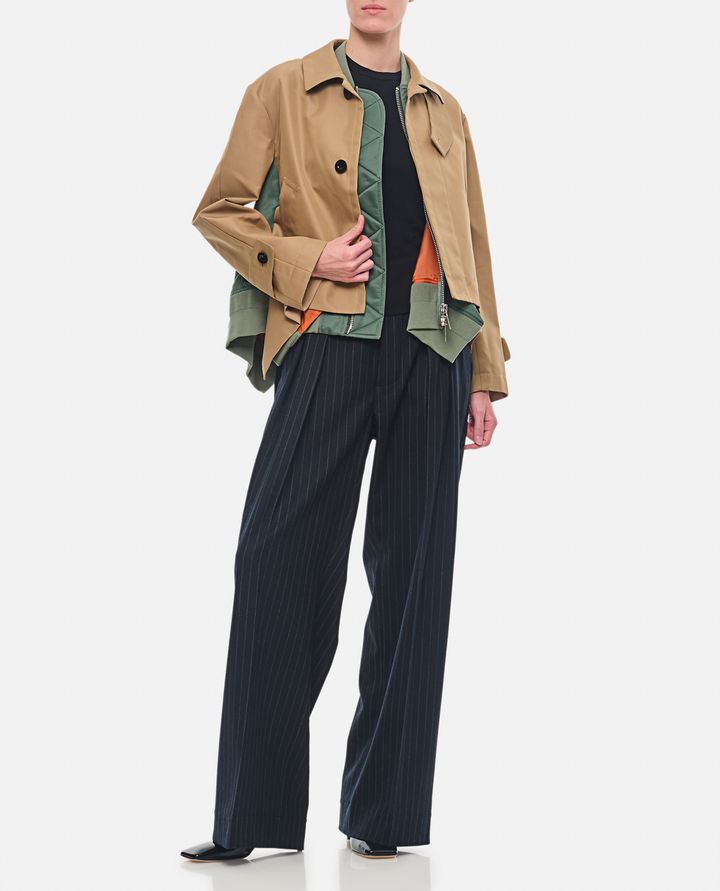 Sacai BLOUSON IN GABARDINE DI COTONE X TWILL DI NYLON Italia
