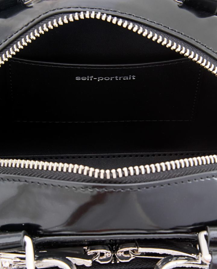 Self-Portrait MINI BORSA TOTE CURVA IN PELLE Saldi