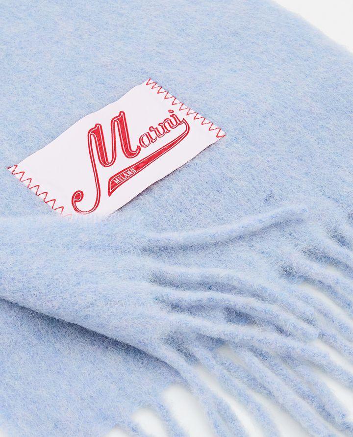 Marni SCIARPA CON LOGO E FRANGE Saldi Di Fabbrica
