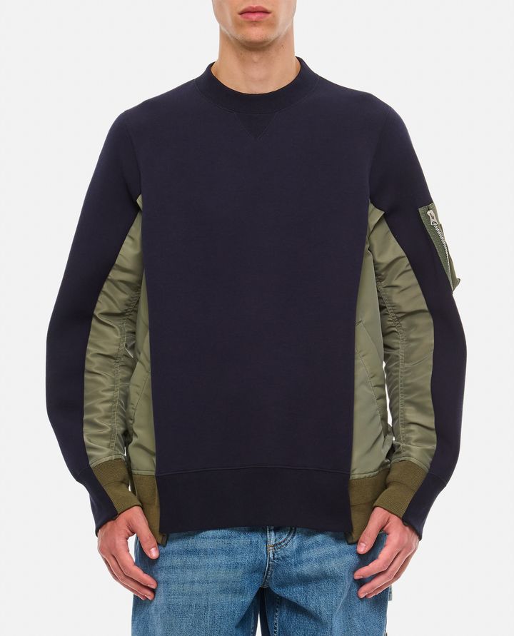 Sacai FELPA GIROCOLLO COTONE E NYLON Black Friday