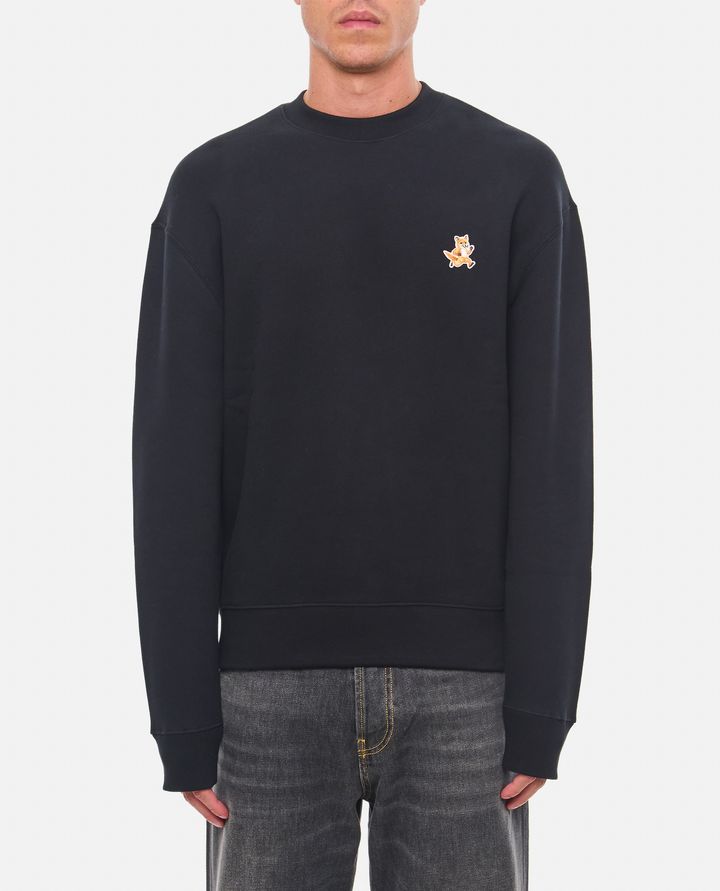 Maison Kitsuné FELPA GIROCOLLO CON PATCH Offerta temporanea