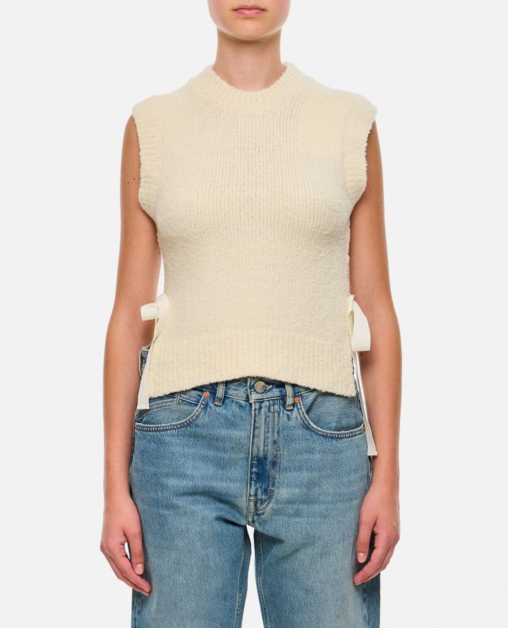 Cecilie Bahnsen OWEN GILET IN MAGLIA BOUCLÉ Offerta speciale della fabbrica
