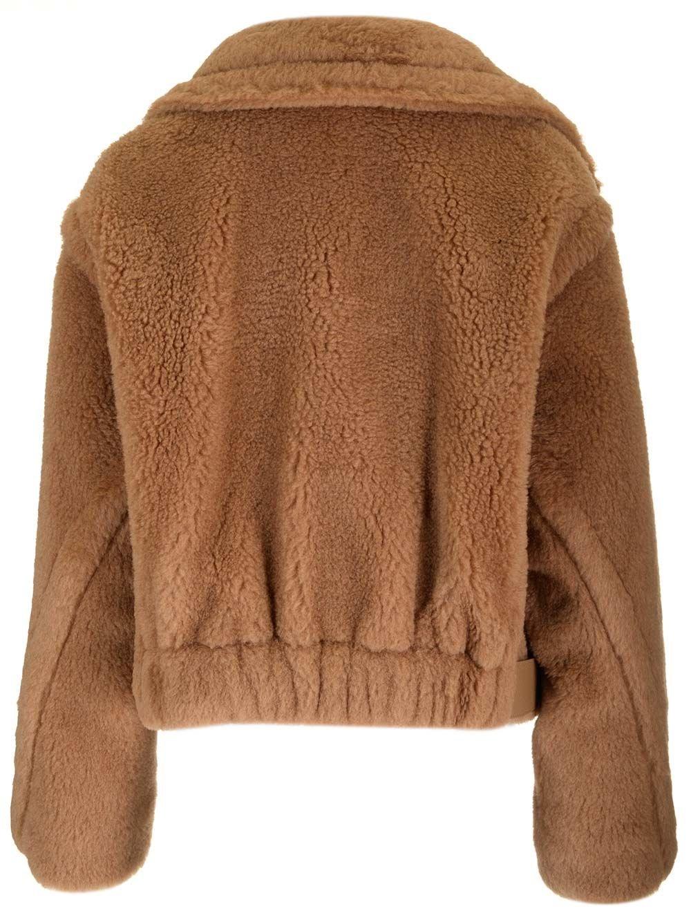 Al Duca D'Aosta Max Mara LOOK 24 - GARDONE TEDDY BIKER SILK CAMEL Fino al 60% di sconto