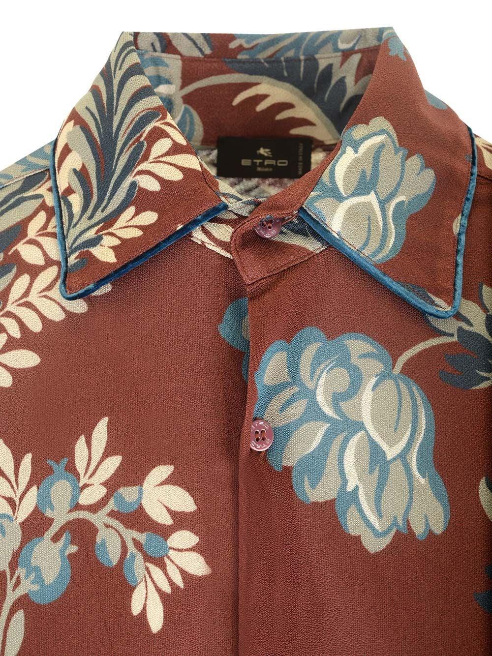 Al Duca D'Aosta Etro Camicia in cotone ricamato Saldi Di Fabbrica