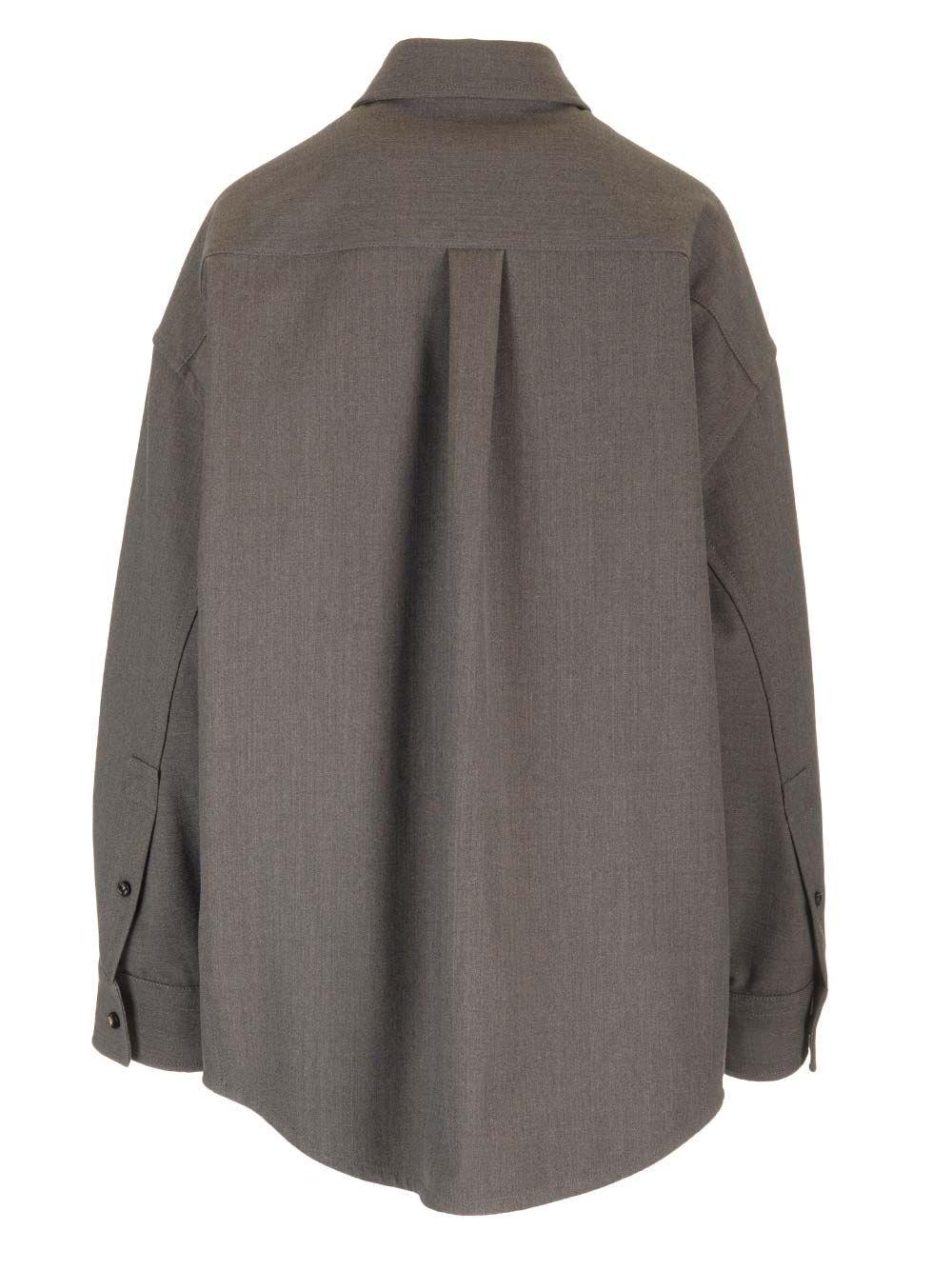 Al Duca D'Aosta Bottega Veneta Overshirt in lana leggera stretch Promozione